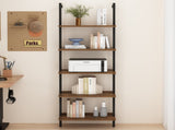 5-Layer Wall-Mounted Density Board Iron Frame Display Rack 23.62*11.81*70.87in Retro Brown with 95329862
