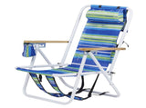 Folding Beach Chair, 4 Position Portable Backpack Foldable Camping Chair with Headrest Cup Holder 96022358