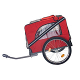 ZNTS Dog Bike Trailer, Breathable Mesh Dog Cart with 3 Entrances, Safety Flag, 8 Reflectors, Folding Pet W321P205607