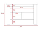 Dark Brown 3-Shelf Kitchen Island B06280053