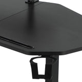 Techni Sport TS911D Gaming Desk with Shelves & Accessory Holder, Black B031P269895