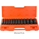 13 pc 1/2" inch Deep Impact Socket Tool Set 10-32mm Metric Garage Workshop 47989499