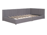 Upholstered Daybed with 2 Storage Drawers Twin Size Sofa Bed Frame No Box Spring Needed, Linen 55807837