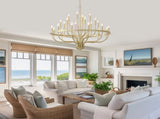 24-Light Gold Chandelier Industrial Iron Candle Chandelier Modern Suspended Farmhouse Chandeliers W5008P464949