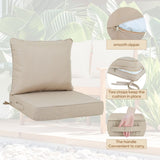 24x24 Inch Outdoor Deep Seat Cushion Set - Waterproof Fade-Resistant Patio Furniture Cushions with W419P290474
