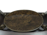Cocktail Table, Glass table top, MDF W/marble paper middle shelf, powder coat finish metal legs. W48720760
