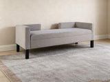 50"Ottoman with 2 Bolster Pillows & Wood Legs, Upholstered End of Bed Daybed Seating, Foot Rest W5325P426810