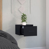 Boa Floating Nightstand , End Table, Side Table Wall-Mounted Single Drawer Design with Handle- Black B070137816