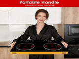 7000W Double Burner Electric Cooktop 110V, 2x3500W Rapid Heating Hot Plate with 4 Preset Modes 10341766