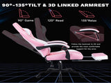 Ergonomic Video Gamer Chairs,Computer Gaming Chairs with Massage Lumbar Support and footrest,Racing W2367P288678