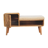 Artisan Furniture Solid Wood Boucle Carved Telephone Table B182P280795