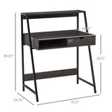 Computer Desk with Drawer ,Grey 82551570