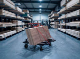 Folding Drywall Dolly with 4X6" Casters, 2000 LBS Load Capacity, Expandable Deck and Back Frame, W2019P481341