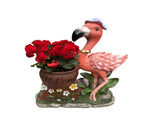 Outdoor Garden Sculpture Flamingo Flower Pot Planter - Unique Yard Statue Decoration, Interesting W5398P454683