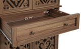 4 Door Cabinet with 1 Drawer, with 4 Adjustable Inner Shelves, Storage Cabinet W688P179032