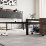 Queen Size Bed Frame, Storage Headboard with Charging Station and 2 Drawers, Solid and Stable, Noise W840137808