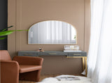 33" x 31" Arched Decorative Accent Mirror with Iron Gold Frame, Wall Deor for Bathroom, Bedroom, W2078124338