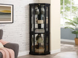 Lighted Corner Curio Cabinet - Display Case for Living Room, Antique Collectibles, Wine & Bar Glass 88585341