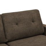 67.7" Wide Mid-Century Modern Upholstered Tufted Loveseat Sofa With Wooden Legs B343P339289
