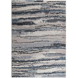 Watercolor Abstract Stripe Woven Area Rug B03597996