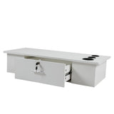 Classic Wall-Mounted Styling Station with Drawer and Tool Holes, Vanity Table, Dressing Table, W2181P156704