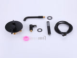 2-Handle Tub Spot Wall Mount Rain Mixer Shower Faucet Tub and Shower Faucet with Hand Shower in SOBD858MB