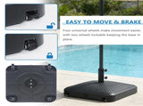 130 lbs Heavy Duty Mobile Umbrella Base - Water & Sand Fillable Umbrella 90189718