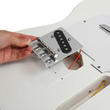 DIY 6 String TL Style Electric Guitar Kits with Mahogany Body, Maple Neck and Accessories White 47812674
