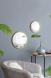 ZNTS D15" Gold Round Mirror, Circle Mirror with Iron Frame for Living Room Bedroom Vanity Entryway W2078126760