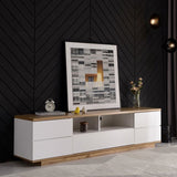 Modern TV stand for TVs up to 80'' , Media Console with Multi-Functional Storage, Entertainment WF313575AAK