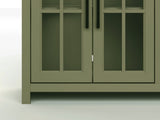 96 inch TV Stand Console for TVs up to 100 inches, No Assembly Requried, Sage Green and Fruitwood B108P160212