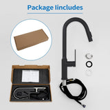 Bothwa Home 18.83" CUPC Certified Pull-down Kitchen Faucet B2724P262920