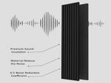 2 Pack Acoustic Solid Wood Wall Panels, 94.49" x 12.6" Soundproof Wall Panels, Wood Slat Wall Panels T3210P487479