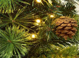 5ft Pre-Lit Artificial Christmas Tree - 100 Clear LED Lights 260 Tips PVC Red Berries Pine Cones UL 59692852