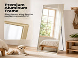Wall Full Length Mirror, Standing Mirror Full Body with Aluminium Frame, Cloakroom Modern Simple 85005804
