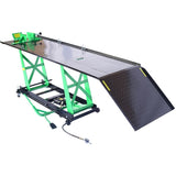 Air Hydraulic Motorcycle Lift, 1000 Lb. Capacity Mobile ATV/Motorcycle Lift Table, Heavy Duty W465P176240