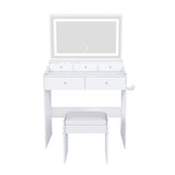 New Large Mirror Vanity Desk for Bed room , Modern Makeup Vanity Set with Power Outlet and Hair W509P339034