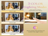 13"x17" LED Vanity Mirror with Lights, Dimmable 3-Color Modes, Touch Screen Makeup Mirror for 90306628