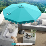 10 Feet Patio Umbrella with Crank Tilt Adjustment - Turquoise 93531992