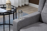 Arm Pushing Recliner, Modern Button Tufted Wingback Push Back Recliner, Living Room W133364034