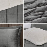 Full/Queen Plush to Sherpa Down Alternative Comforter Set B035100495
