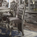 Silver and Antique Platinum Tufted Counter Height Chair B062P209293