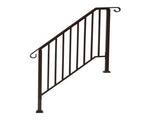 Outdoor 3 Level Iron Handrail Copper 60429140