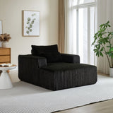 62.5-Inch Corduroy Sponge Sofa Lounge Chair,No Assembly Required,Fluffy Modern Sleeper Chair for W834P206042