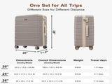 Premium ABS Travel Luggage Set , 3-Piece TSA Lock Suitcase Ensemble 20, 24, and 28 Inch Sizes N726P296022B