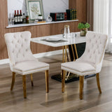 ZNTS Furniture,Modern, High-end Tufted Solid Wood Contemporary Velvet Upholstered Dining Chair with 80440132