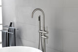 Floor Mounted Tub Faucet High Flow Freestanding Tub Filler Faucet with Handheld Shower Head and W2287P264023