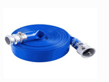 2" x 100ft Blue PVC Backwash Hose with Clamps, Camlock & Aluminum Fittings, Fits Various Pumps for 19742234