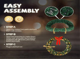 60in 220 Lights 600 Branches PVC Bow Decoration Garland Garden Garland Decoration Green 43730190