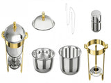 Round Buffet Catering Dish For Home and Outdoor 6 Pcs/ Sets golden W1612P462681